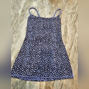 Purple Animal Print Mesh Tie-Back Cami Active Tank Top S